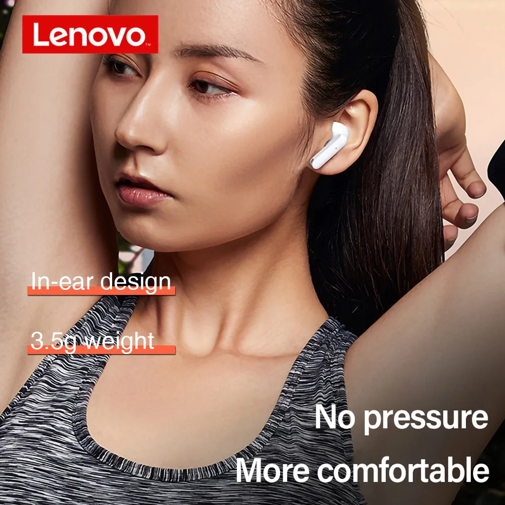 Оригинальные беспроводные наушники Lenovo XT90 TWS с двойным стерео шумоподавлением IP54