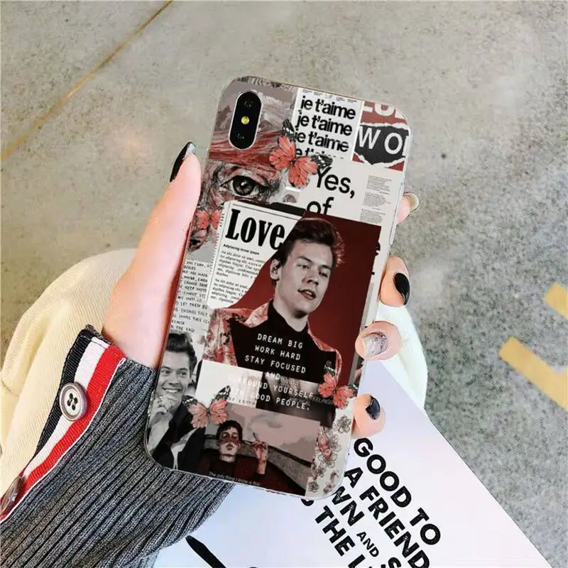 

Yinuoda Hot Singer Harry Styles One Direction Phone Case for iPhone 8 7 6 6S Plus X 5S SE 2020 XR 11 12 pro XS MAX