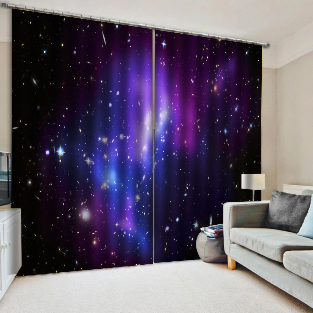 

Beautiful Photo Fashion Customized 3D Curtains purple blackout curtains 3D Curtains set For Bed room Living room