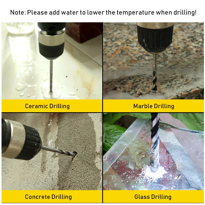 Набор сверл для бетона комплект из 5-10 насадок 6 мм 8 10 12 цемента мрамора стеклянной