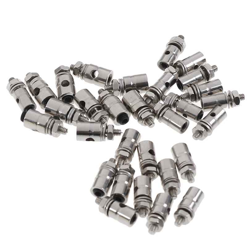 

10Pcs Pushrod Connectors Linkage Stopper Metal Quick Adjuster Positioner Servo Connector for DIY RC Boats Part