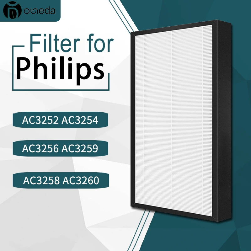 

Фильтр HEPA NanoProtect для очистителя воздуха Philips, Сменный фильтр FY3433 / 10 для AC3252, AC3254, AC3256, AC3259, AC3258, AC3260
