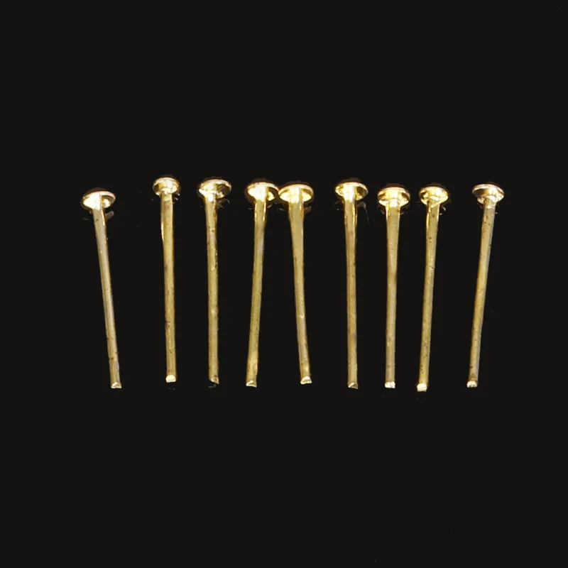 

Hot Selling (Pick Size:16mm 20mm 24mm 30mm 35mm 40mm 45mm) Gold Head Pins Findings For DIY Jewelry making