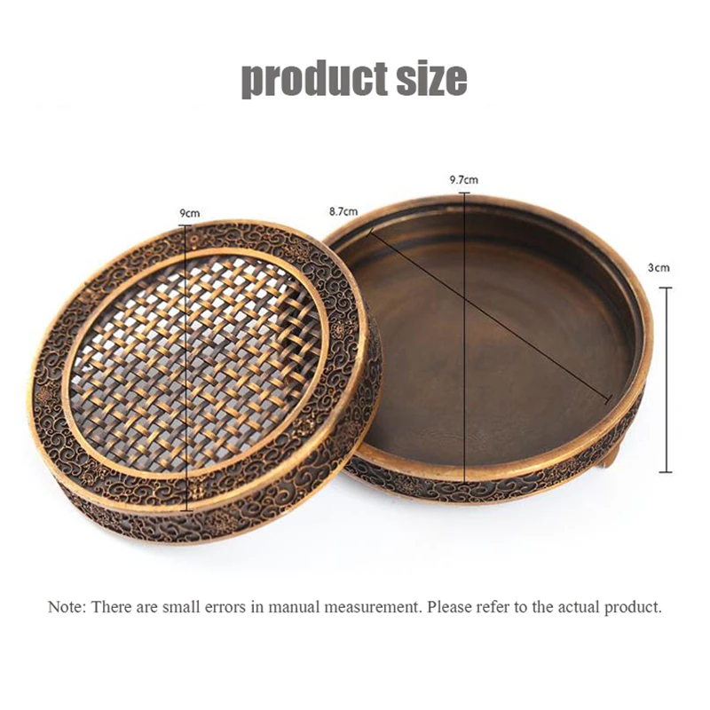 Чистый медный для благовоний горелки богатый подвеска Антик Винтаж цветок