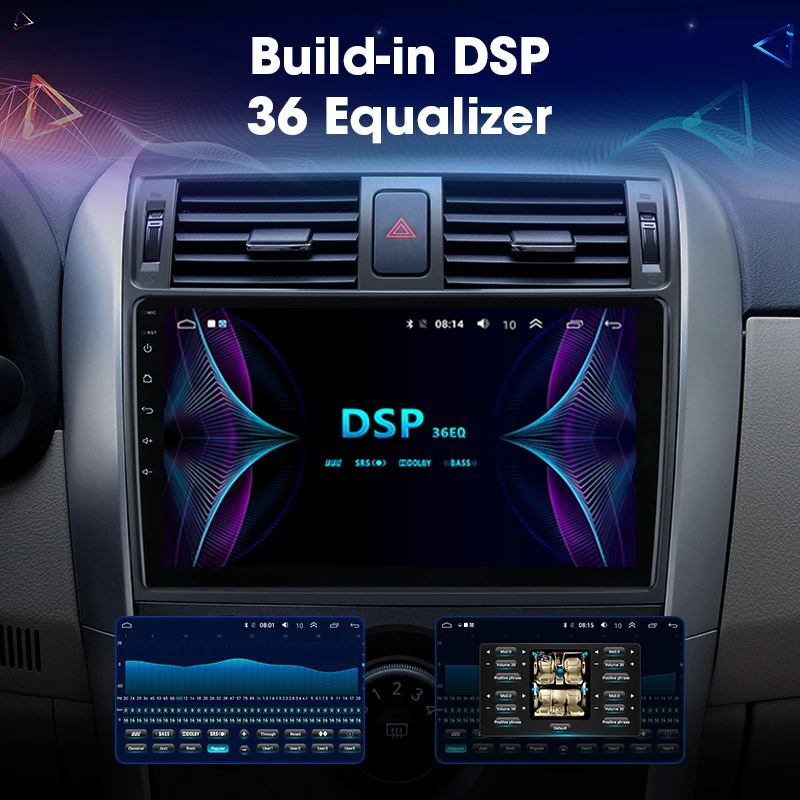 JMCQ 9 &quot2G + 32G для Toyota Corolla 2006 2013 автомобильный Радио RDS Android плеер GPS навигация