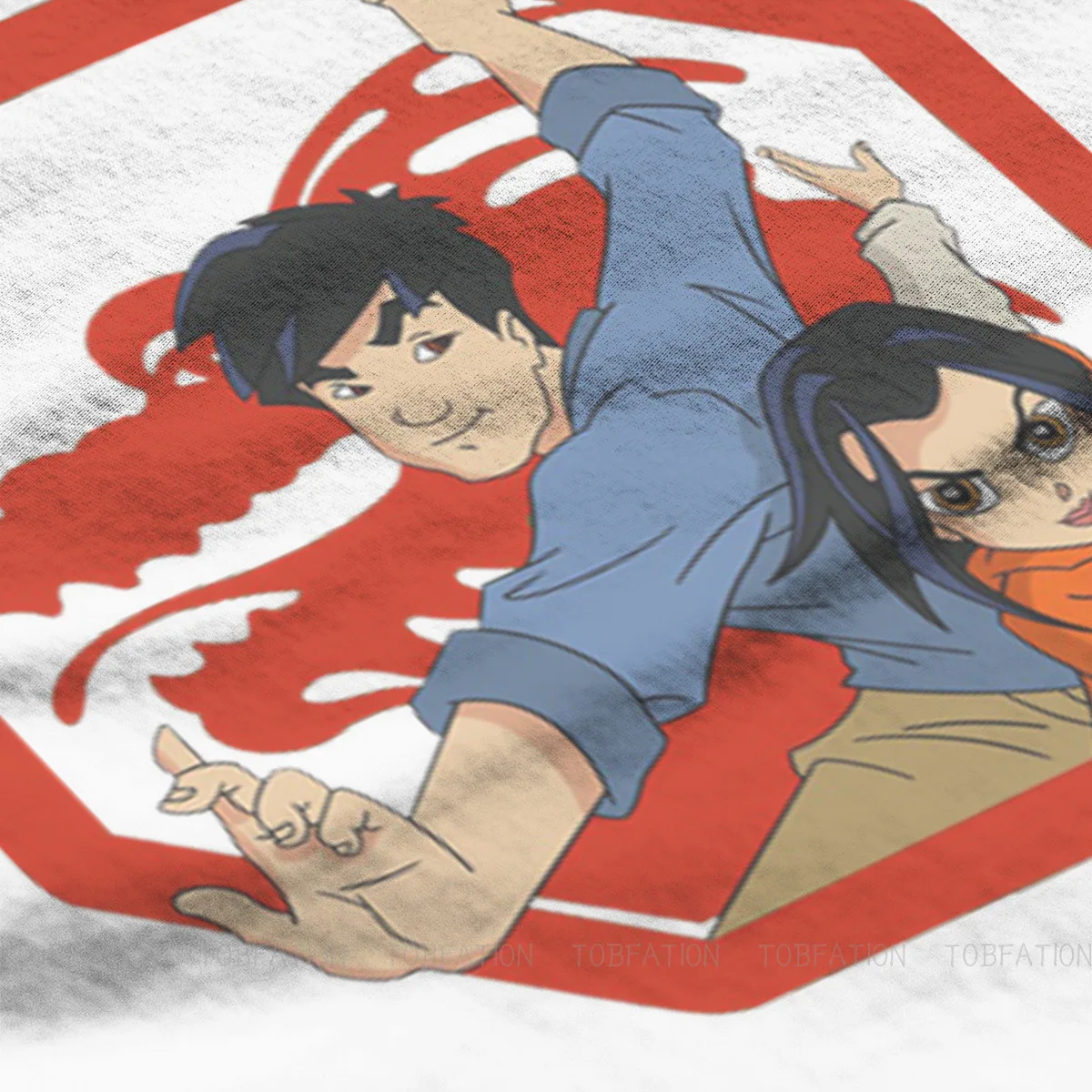 Футболка мужская из чистого хлопка с круглым вырезом большого размера