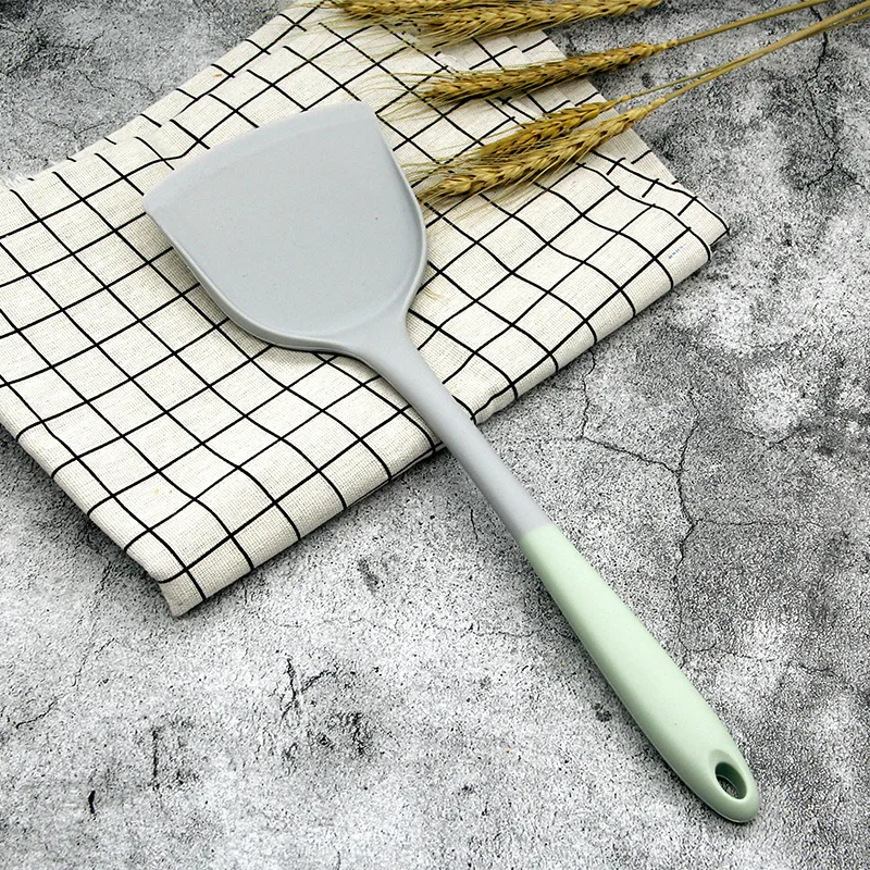 

Двухцветная силиконовая лопатка, кухонная лопатка, встроенная лопатка, антипригарная сковорода, кулинарная лопатка, кухонные инструменты, ...