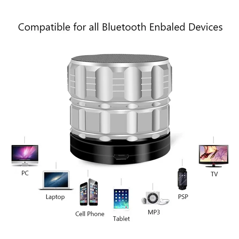 Wireless Bluetooth speaker portable small sound wireless mini dazzle color light subwoofer outdoor home CC126 | Электроника