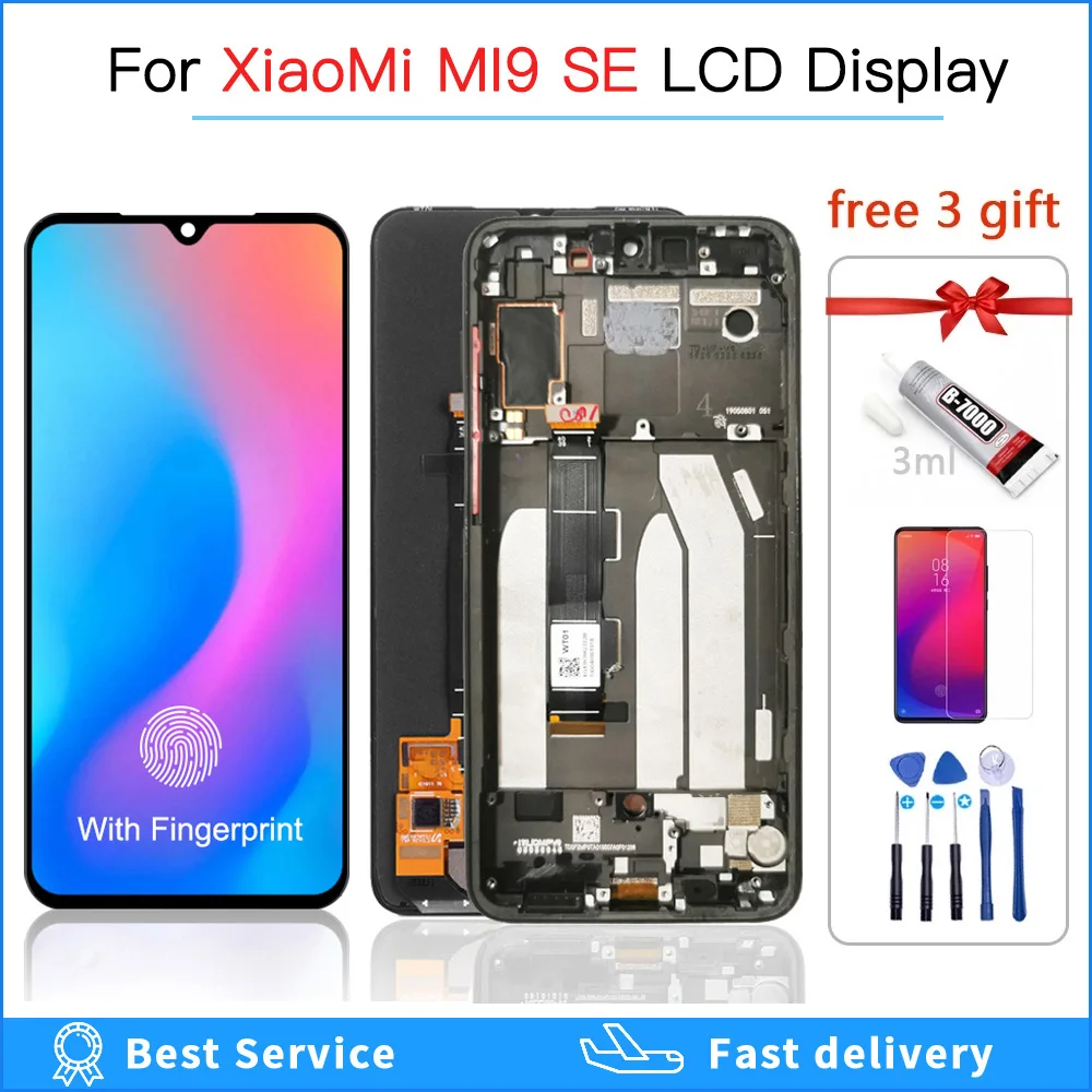 

Tested AMOLED Original LCD For xiaomi Mi 9se Mi9 SE LCD Display Touch Screen Digitizer Assembly mi9se fingerprint free shipping