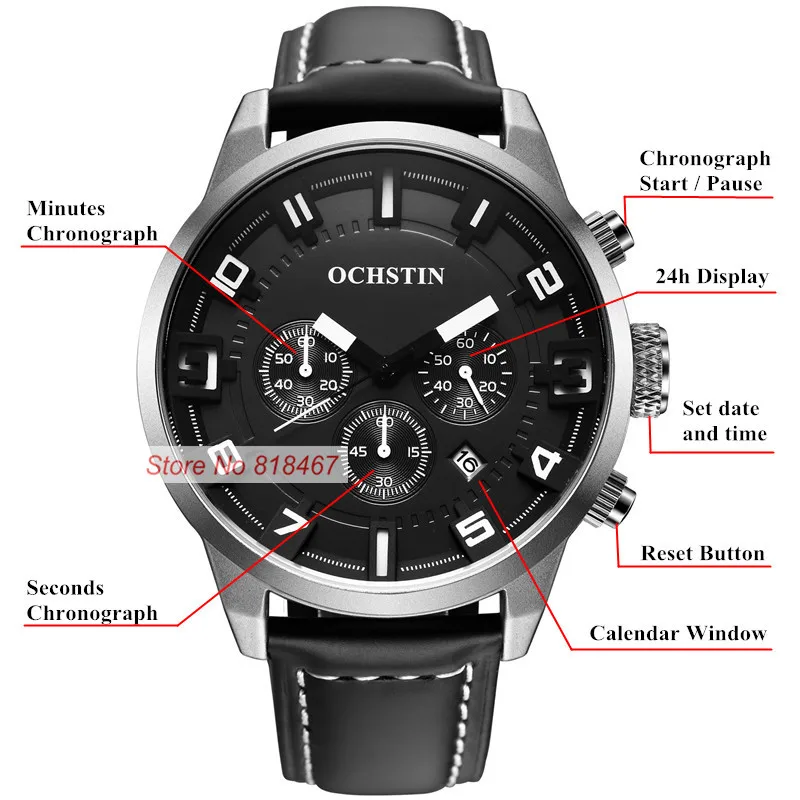 Часы мужские кварцевые спортивные с 3d циферблатом водостойкие|Мужские часы| |