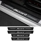 4 шт. автомобиль Накладка порога двери подоконник наклейки для Honda Accord, 7, 8, 9, 10, 2021 2020 2019 2018 - 2003 логотип для автомобильного стайлинга чехлы