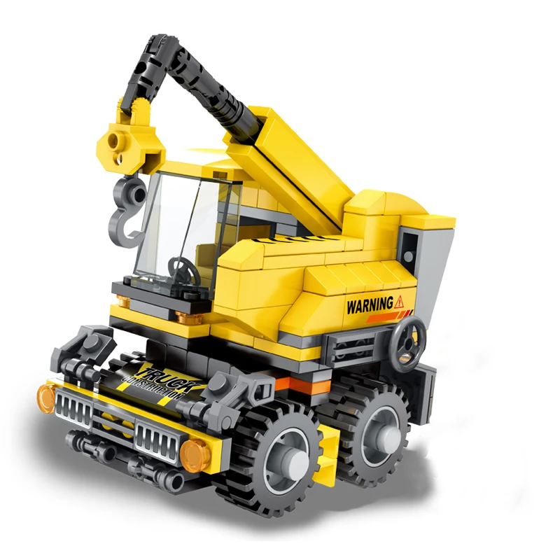 

AUSINI Construction City Building Blocks Crane Bulldozer Dump Truck Vehicle Model Toys for Boys Creator Excavator Brick Children