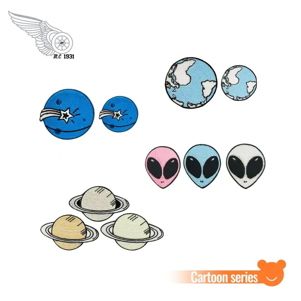 Пространство серии alien странно компьютерной вышивки аппликация патчи для одежды