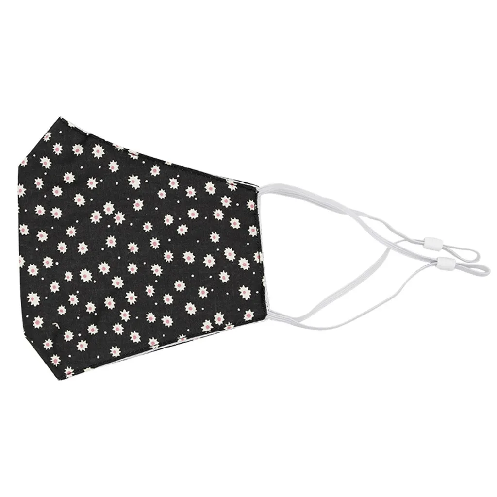 

Adult Woman Floral Print Adjustable Washable Breather Face Mask Cloth Face Mask Reusable Mouth Mask Washable Mouth Cover