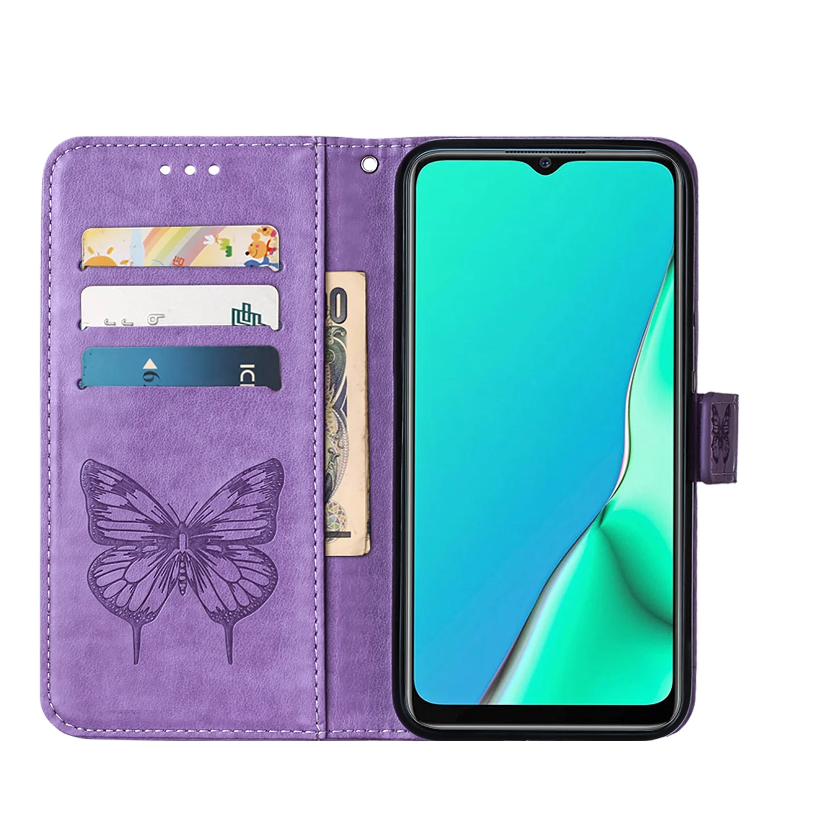 

Flip Embossing Leather Case For OPPO Find X2 Pro A5 2020 A9 2020 Find X2 Neo Realme 6 C11 C15 Wallet Card Stand Cover