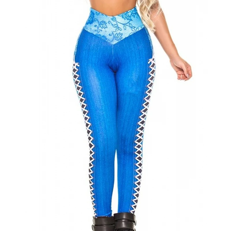 Женские леггинсы из искусственной кожи эластичные повседневные для фитнеса с