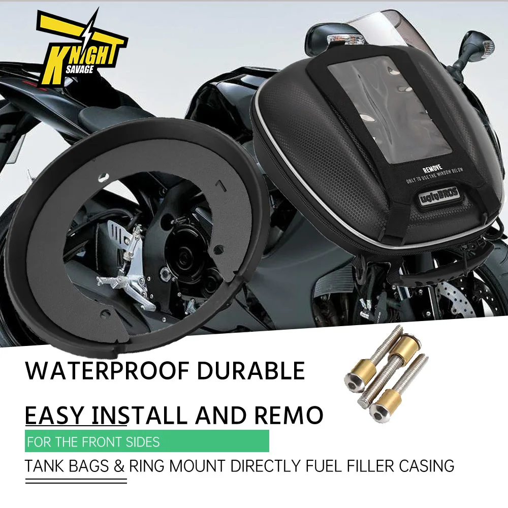 

Waterproof Motorcycle Saddle Tank Bags & Ring Mount Directly Fuel Filler Casing For SUZUKI GPS Phone Bigger Window Luggage