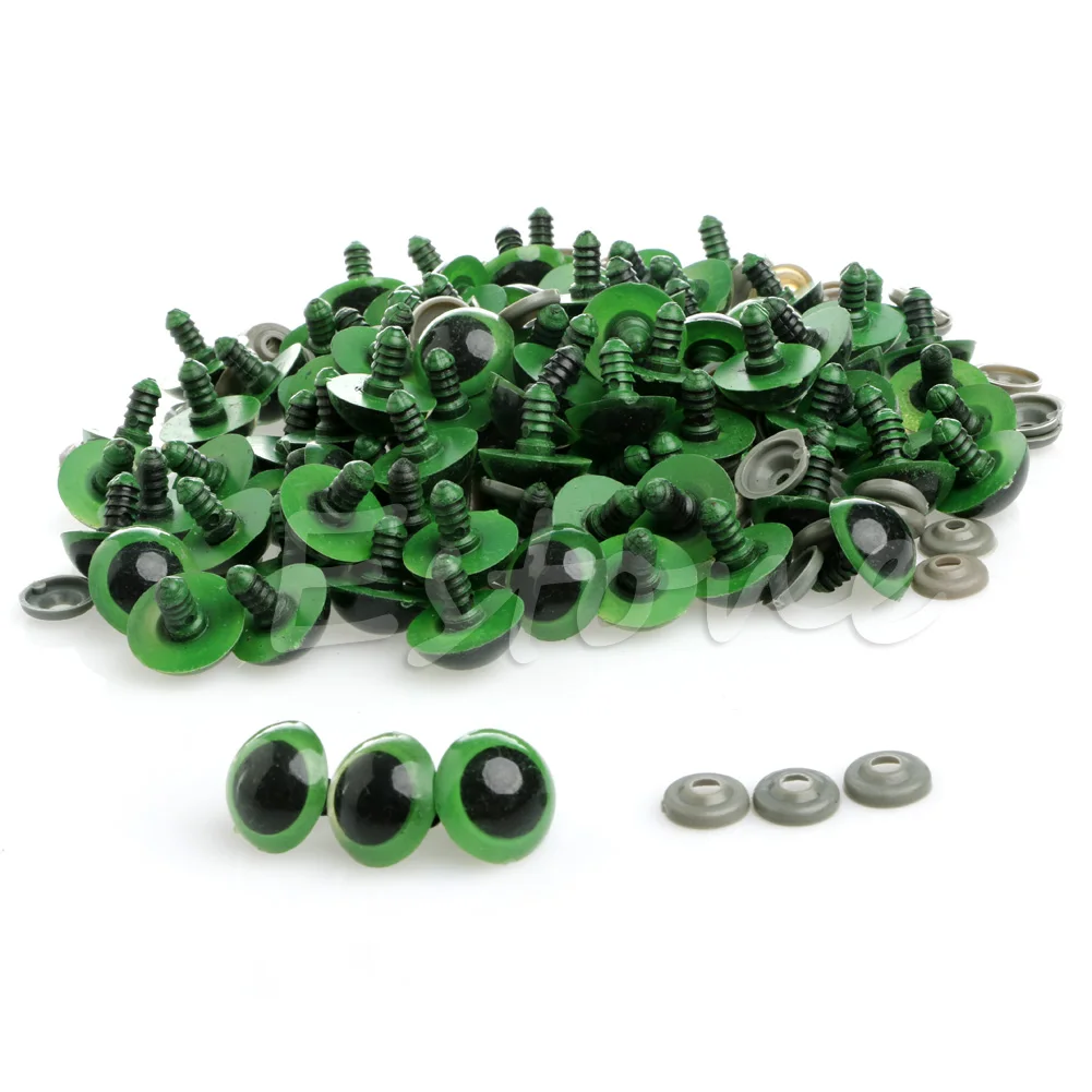 

100Pcs 20mm Color Plastic Safety Eyes For Teddy Bear Doll Animal Puppet Crafts 57BF