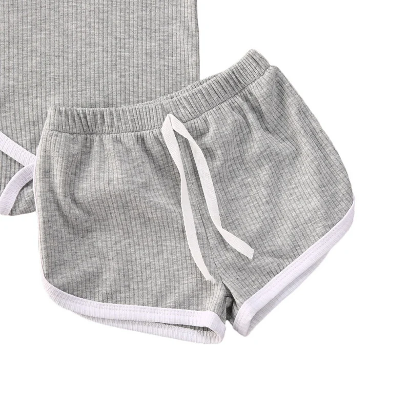

Summer Baby Girl Boy Clothes Furnishing Newborn Infant Casual Short Sleeve Romper Bodysuits + Shorts Clothing Set