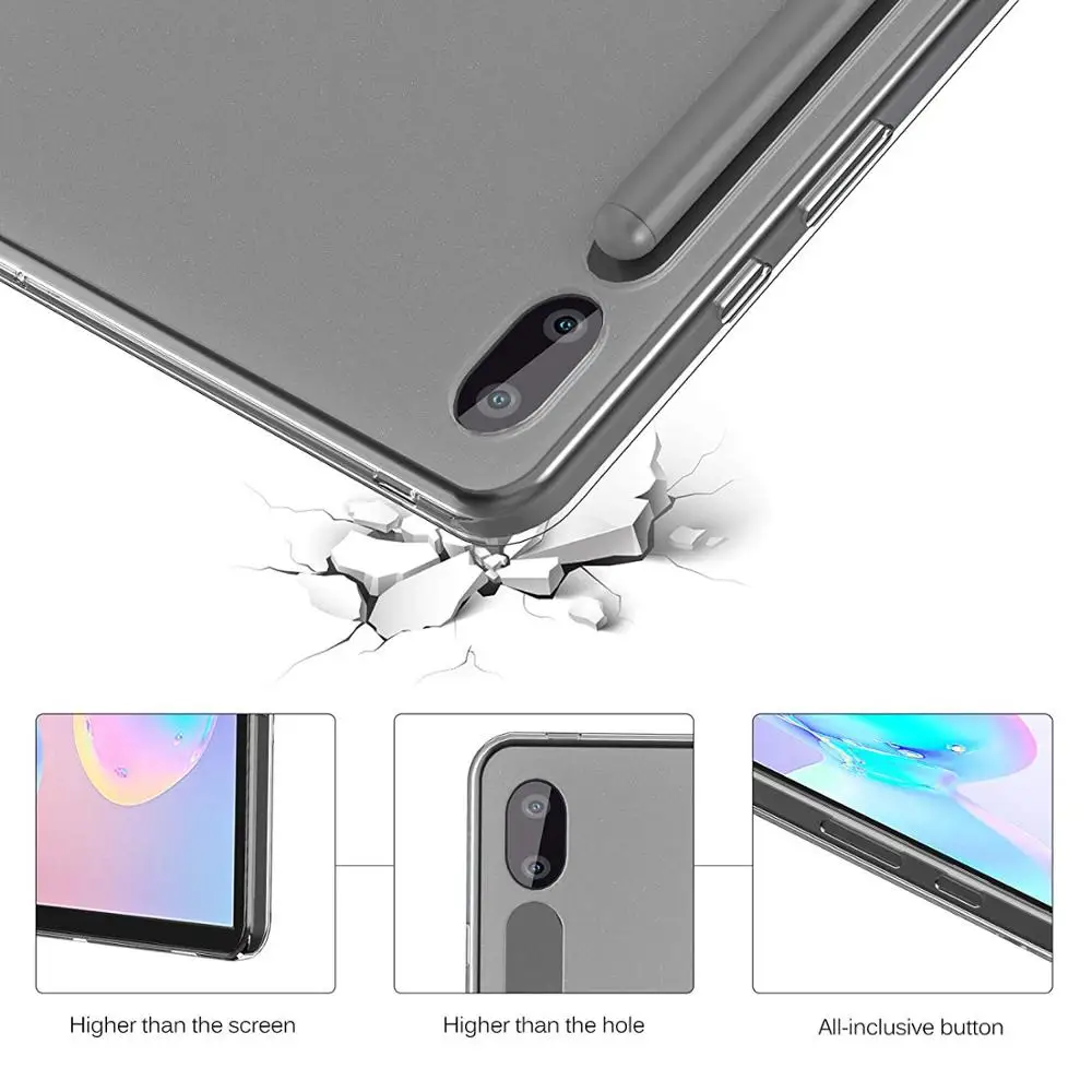 Мягкий прозрачный силиконовый гелевый защитный чехол из ТПУ для Samsung Galaxy Tab S6
