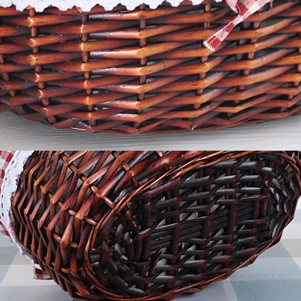 Плетеная корзина для пикника подарок пустая овальная плетеная ивы пасхальное