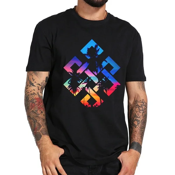 

geometric summer T Shirt Men T Shirts New Summer Short Sleeve O-neck Cotton T-shirt Tops