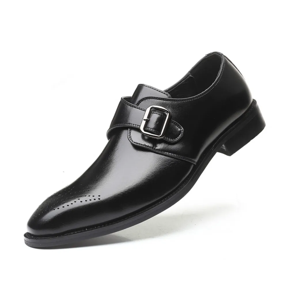 

2020 NewMen Dress Shoes Handmade British Brogue Style Paty Leather Wedding Shoes Men Flats Leather Oxfords Formal Shoes Larg