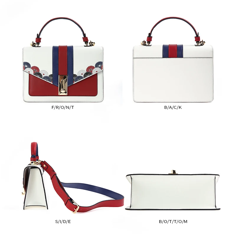 LIAN CAN Сумка с вышивкой контрастные цвета сумки через плечо для женщин висячий