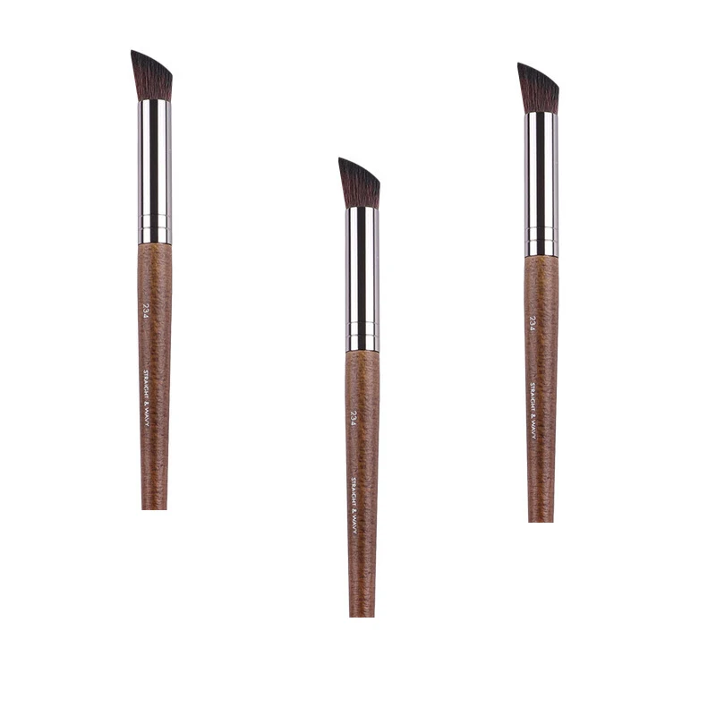 

3Pcs High-end Retro Wooden Handle Shadow Eyeshadow Mixed Makeup Brush Beveled Nose Concealer Beginner Beauty