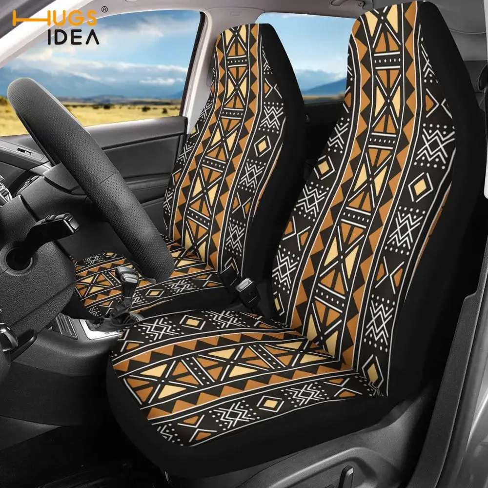 

HUGSIDEA Car Seat Covers Afro American Ethine Pattern Universal Fit Most Cars Geometric Auto Fabic Front Seat Cover 2020