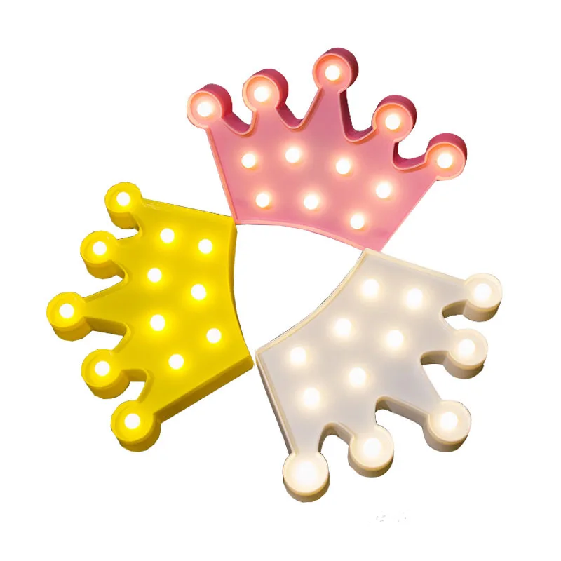 Креативный светодиодный ночник в форме короны декоративная лампа для дома