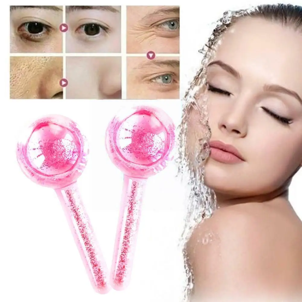 

1pcs/lot Large Beauty Ice Hockey Energy Cooling Ice Face Skin Tools Massage Wave Globes Care Water Care Eye and Salon Beaut J1M3