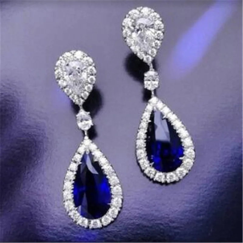 

Water Drop Earrings Wedding Crystal Jewelry Accessories Fashion Earring for Women's Gift