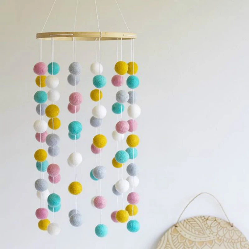 Скандинавский ветряной шар INS деревянный круглый колокольчик подвесное
