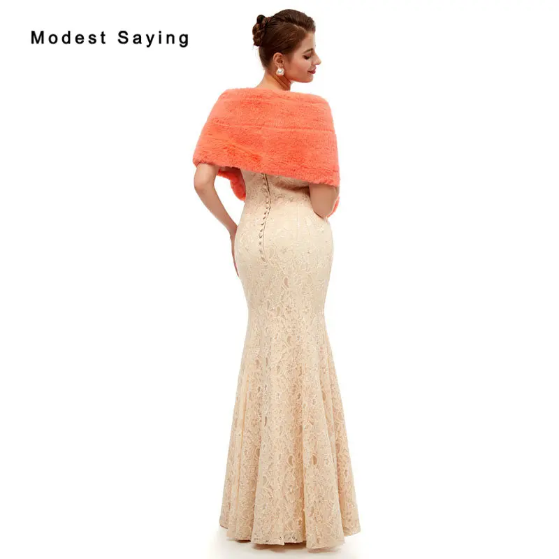 Элегантные оранжевые шали из искусственного меха для вечеринки Новое