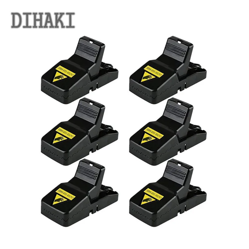 

6 шт., многоразовые пластиковые ловушки для мышей