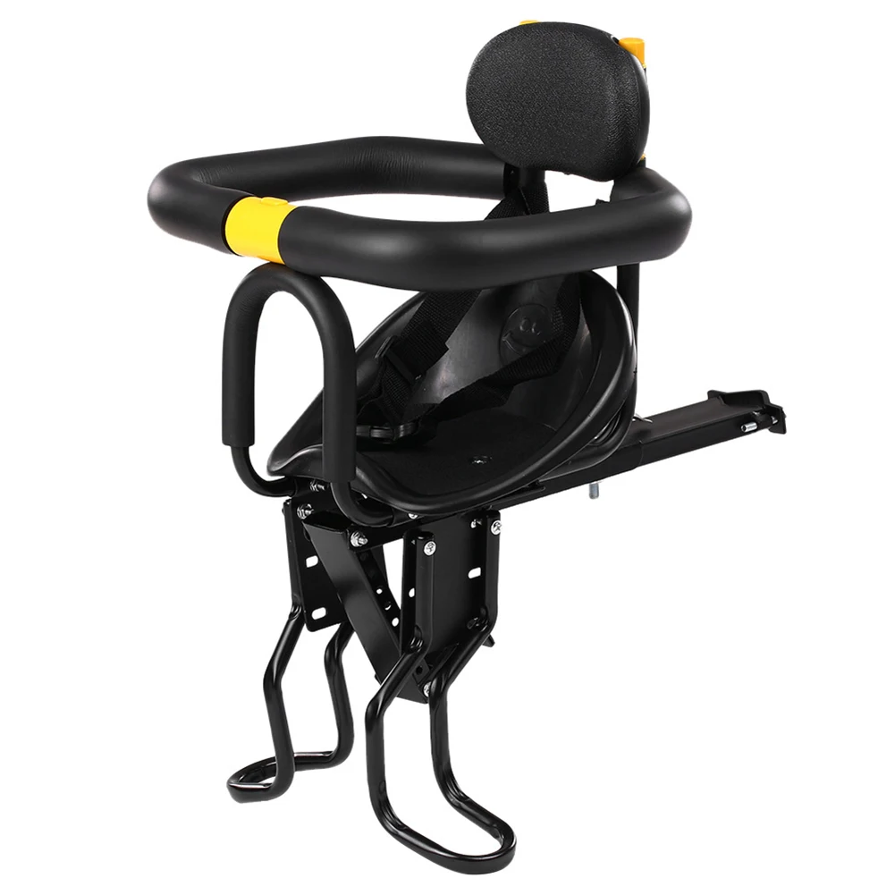 Купи Safety Child Bicycle Seat Bike Front Baby Seat Kids Saddle with Foot Pedals Support Back Rest For MTB Road Bike Bicycle за 2,597 рублей в магазине AliExpress