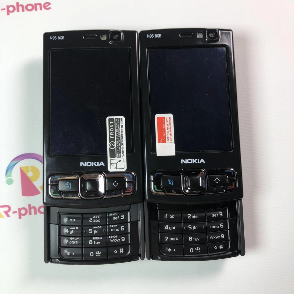 NOKIA N95 Восстановленный мобильный телефон 3G 5MP Wifi GPS 2 8 'экран Гб GSM русская