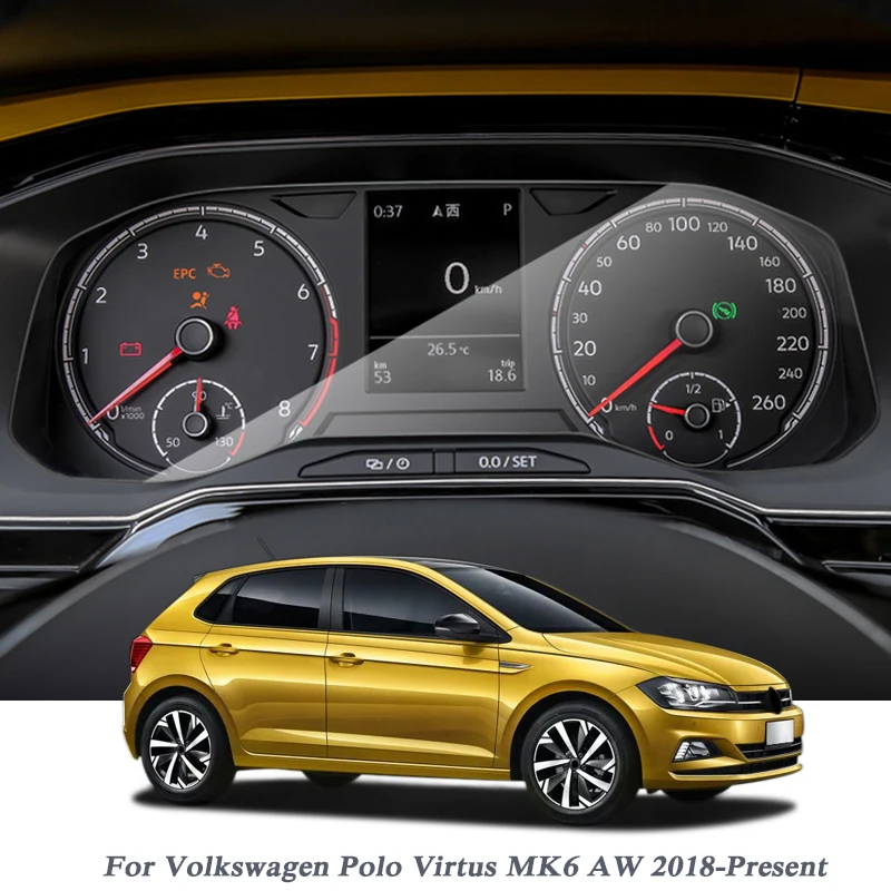 

For Volkswagen Polo Virtus MK6 AW 2018-PresentCar Styling GPS Navigation Screen Glass Protective Film Dashboard TPU Display Film
