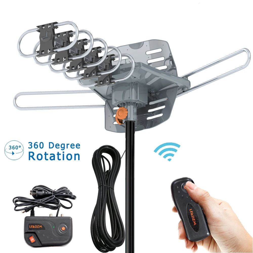 

360Degree Digital Outdoor Tv Antenna High Gain Strong Signal Outdoor TV Signal Booster For Full Hd720p 1080p 1080i 4k Television