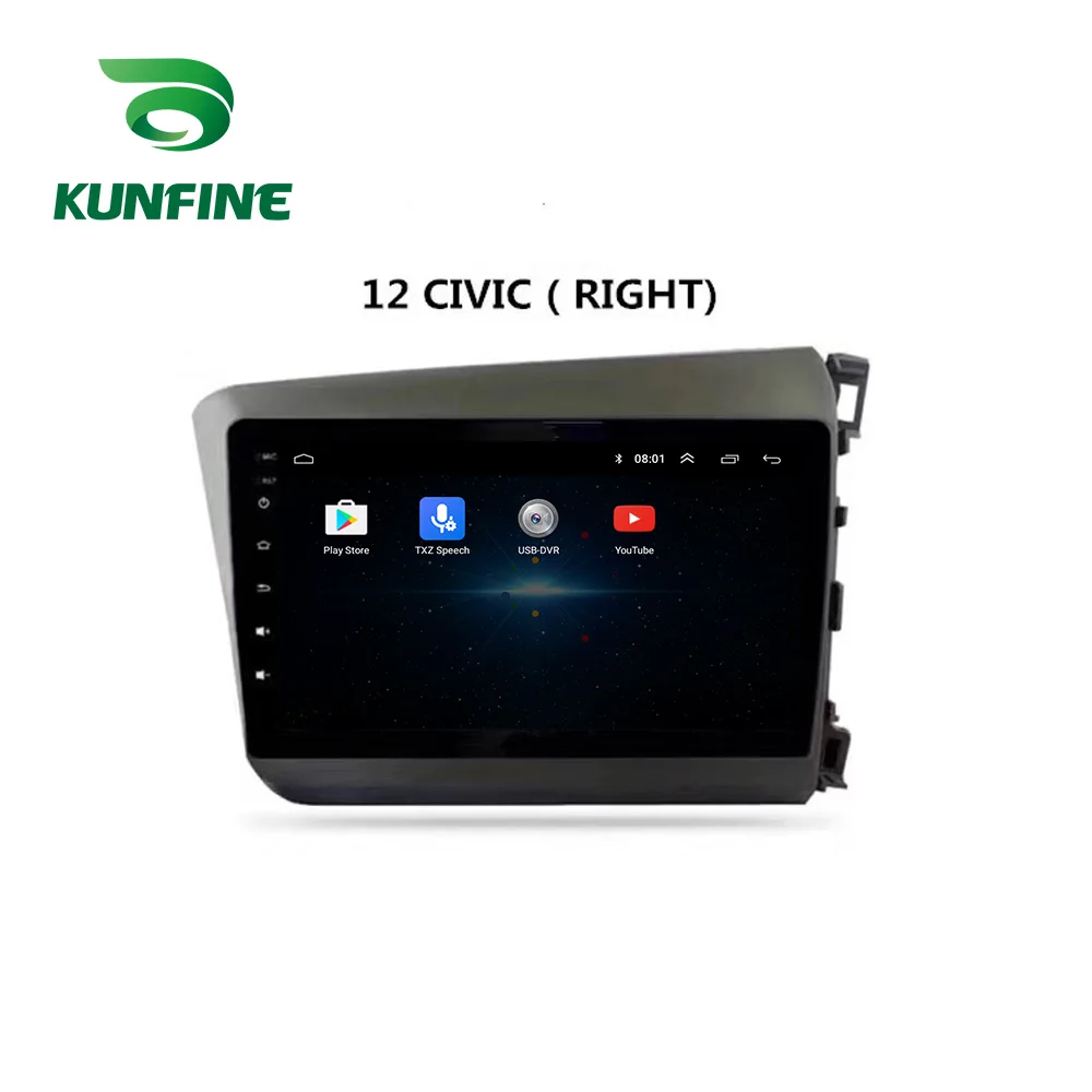 Автомобильный стерео для Honda Civic 2012-2015 RHD Восьмиядерный Android 10 0 автомобильный DVD GPS