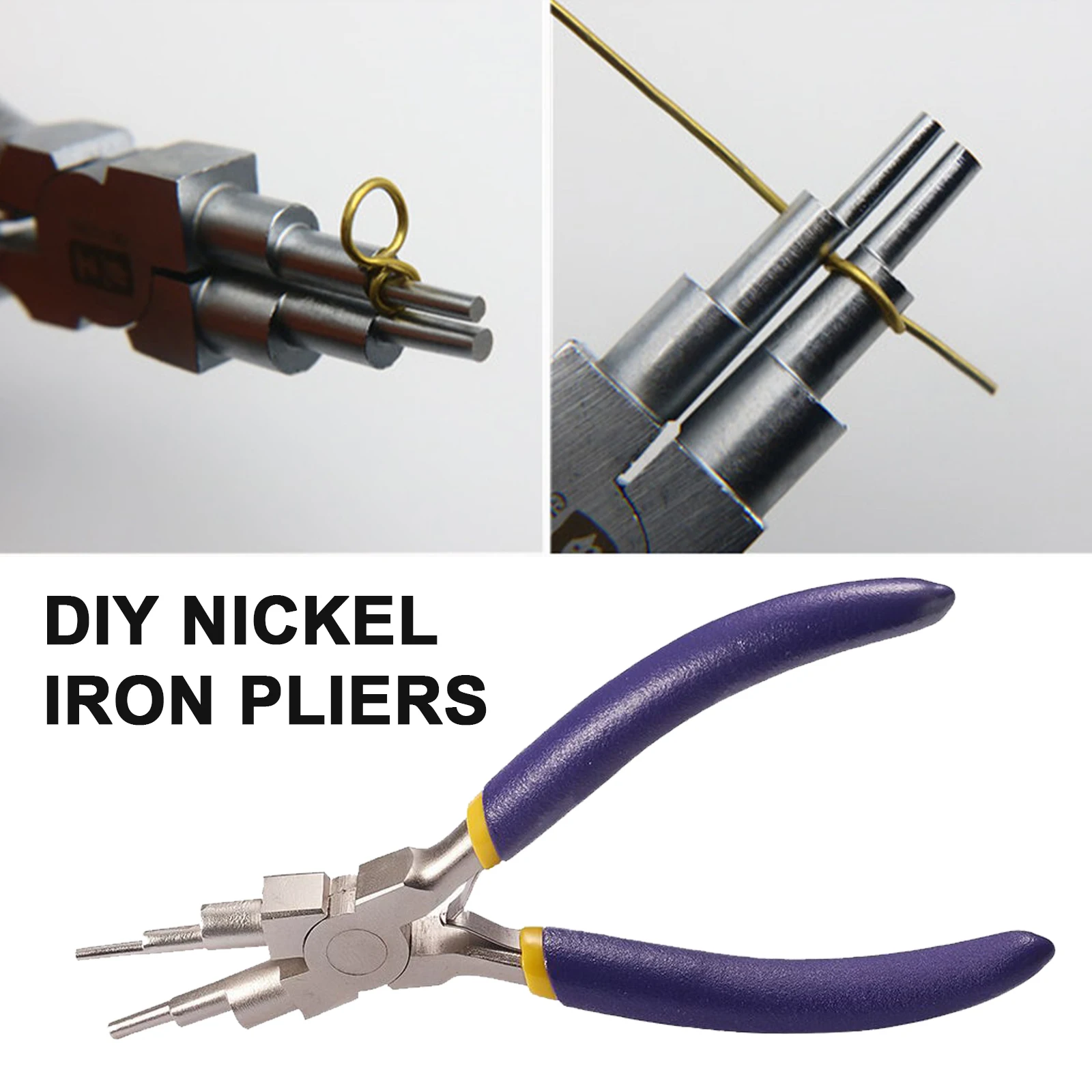 

Carbon Steel Round Nose Pliers Nickel-iron Jewelry Pliers DIY Hand Tools Jewelry Accessories Making Winding Six-section Pliers