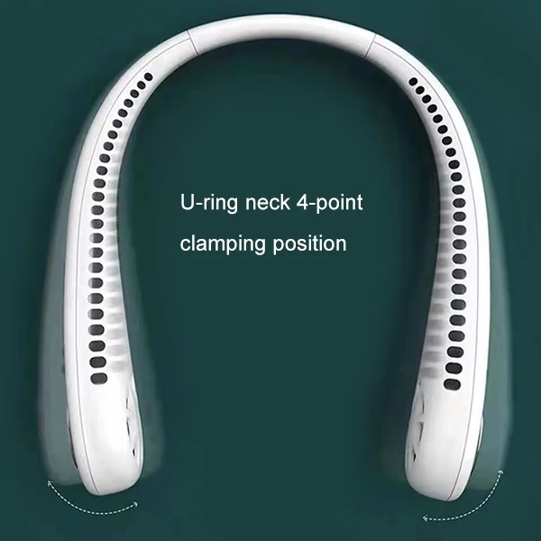 

Portable Neckband Fan With 1800mah Battery Usb Recharge Mini Electric Cooler For Outdoor Bladeless Sport Silent Cooling Products