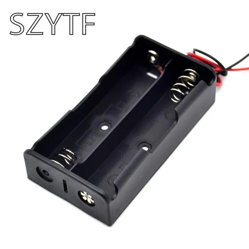 1 шт. 2 черный зажим для аккумулятора 18650 3 7 в чехол с проводом коробка хранения