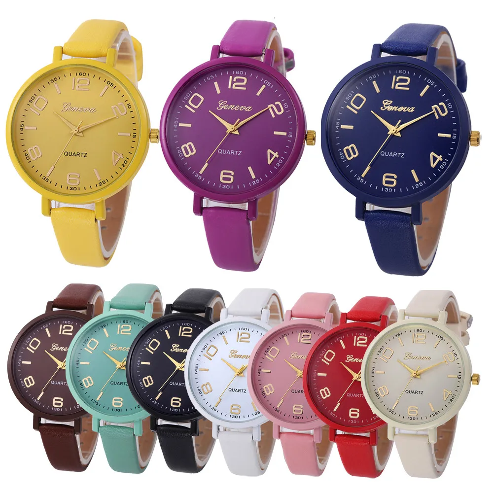 

Women Casual Wrist Watches Ladies Vogue Checkers Faux Leather Analog Watch Female Clocks Women's Quartz Watch Relogio 2021