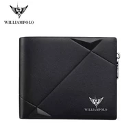 mens slim wallet genuine leather mini purse casual design bifold wallet brand short slim wallet