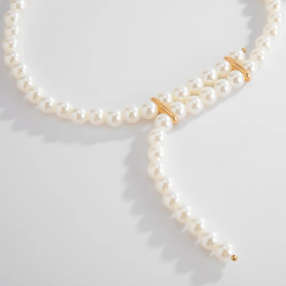 

SHIXIN Charms Short Pearl Choker Necklace Colar Fashion White Beads Pearl Necklaces for Women Wedding Jewelry Collier Femme 2020