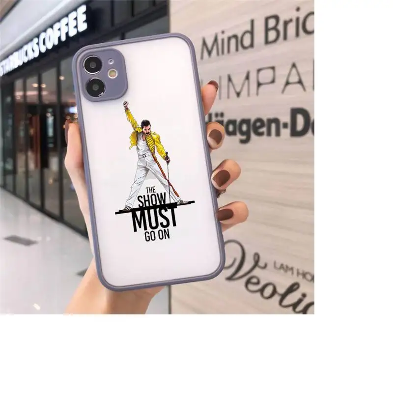 

Freddie Mercury Queen band Phone Cases matte transparent For iphone 7 8 11 12 plus mini x xs xr pro max cover