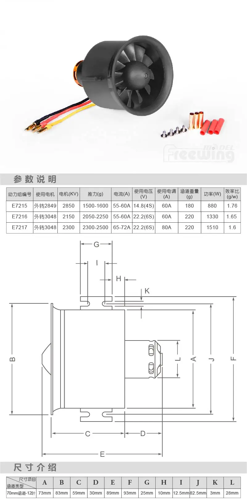Новые 12 лопастей 70 мм пластиковые EDF 2849-2850KV или(2428) 3048-2150KV или 3048-2300KV для rc модель реактивного самолета edf