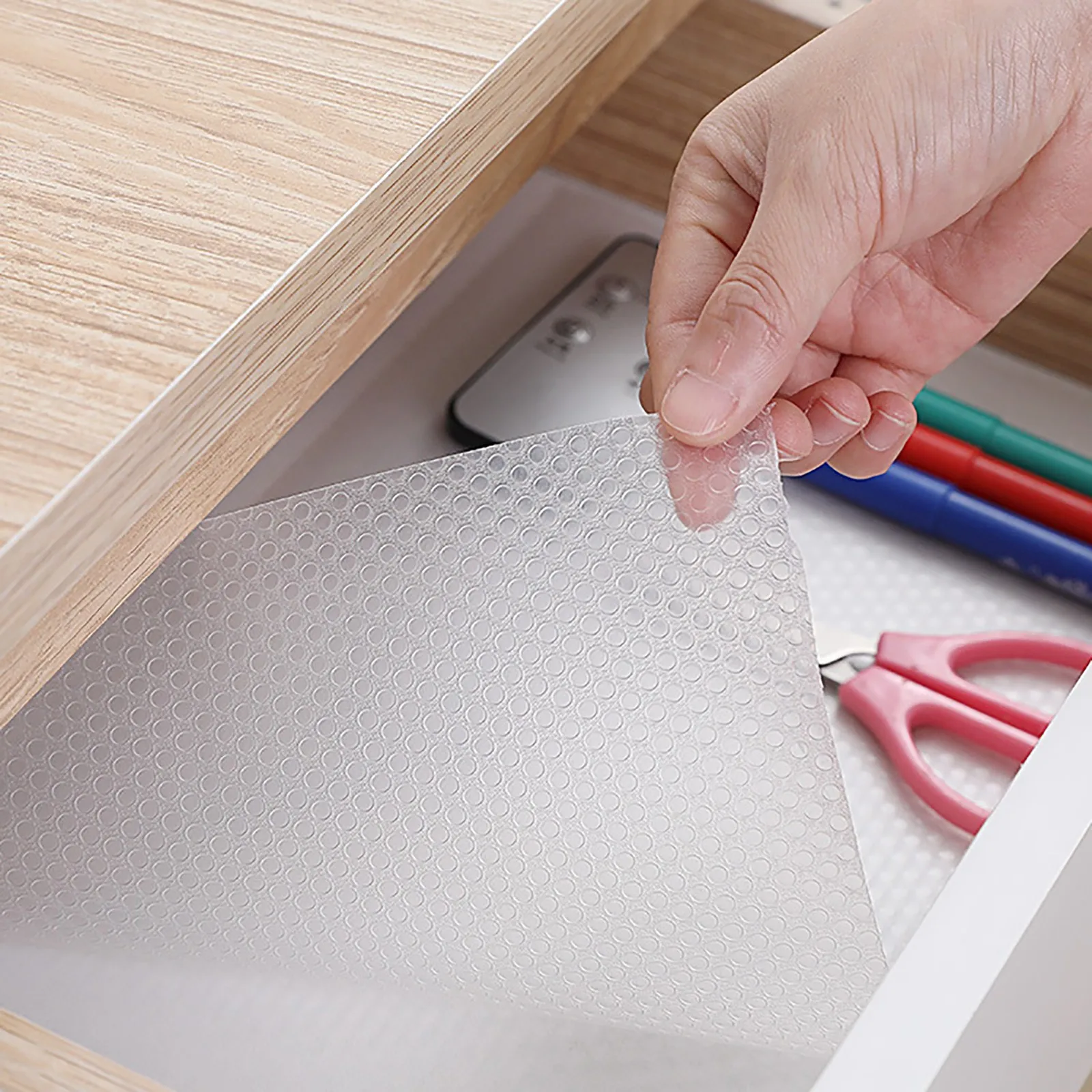 

Cuttable Non-Slip Drawer Shelf Liner Reusable Home Kitchen Cabinet Mesa Mat Fridge Table Waterproof Pad Heat Insulation Placemat